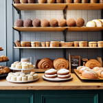 **

A cozy, gluten-free bakery in Stockholm with a focus on attracting environmentally conscious parents in the city. The image should convey a sense of quality, natural ingredients, and a welcoming atmosphere.

**